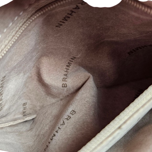 Brahmin Blue Vibrant Azure Melbourne Clutch Wristlet Crocodile Embossed Leather - Picture 12 of 16